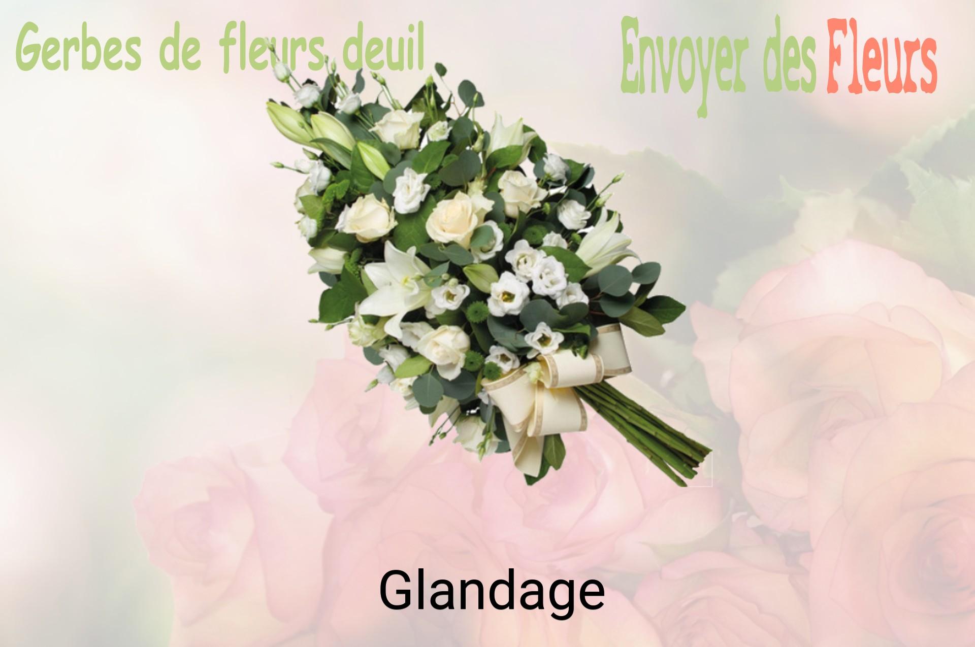 Gerbe de fleurs de deuil livrée à Glandage